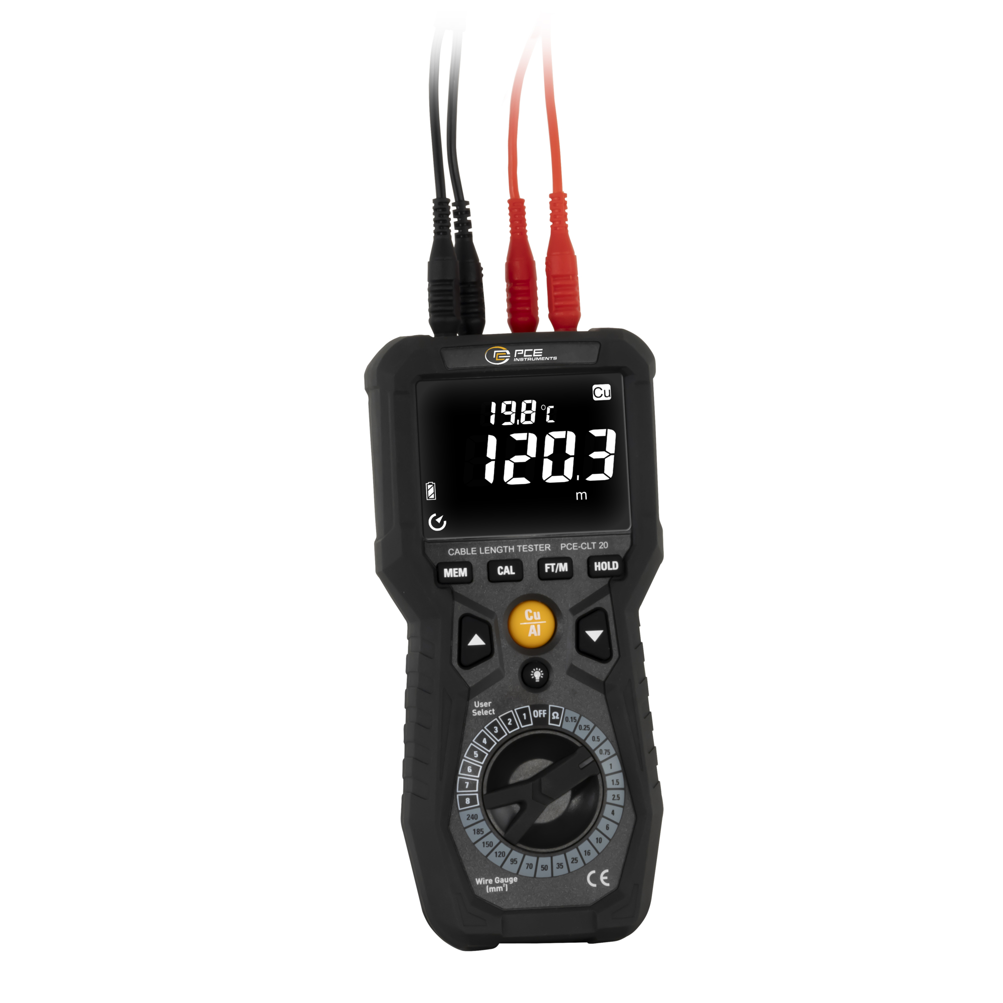 PCE Cable Length Tester — 0.1m Measurement Range, Model# PCE-CLT 20